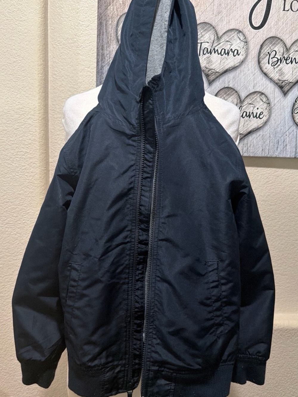 Place Kids Hooded Puffer Jacket in Navy